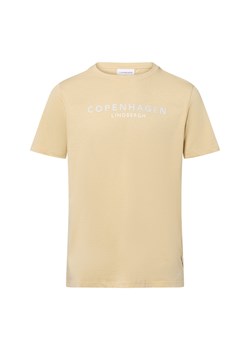 Lindbergh T-shirt męski Mężczyźni Bawełna piaskowy jednolity ze sklepu vangraaf w kategorii T-shirty męskie - zdjęcie 184798909