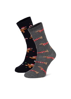 Zestaw 2 par wysokich skarpet męskich Lasocki 2MB-002-AW24 (2-pack) Szary ze sklepu eobuwie.pl w kategorii Skarpetki męskie - zdjęcie 184799756