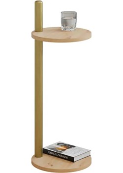 Minimalistyczny stolik pomocniczy dąb artisan + złoty Z7-S74 ze sklepu Edinos.pl w kategorii Stoliki kawowe - zdjęcie 184801137