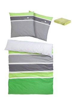 Tom Tailor home Komplet pościeli renforcé &quot;Felix&quot; w kolorze zielono-szarym - 200 x 135 cm ze sklepu Limango Polska w kategorii Pościele - zdjęcie 184801346