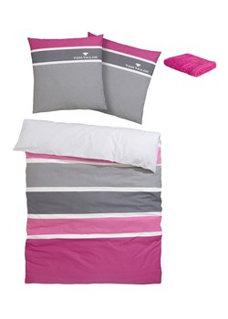 Tom Tailor home Komplet pościeli renforcé &quot;Felix&quot; w kolorze różowo-szarym - 200 x 135 cm ze sklepu Limango Polska w kategorii Pościele - zdjęcie 184801349