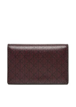 Mały Portfel Damski Calvin Klein Emblem Aop Accordion Cardcase LV04F1083G Bordowy ze sklepu eobuwie.pl w kategorii Portfele damskie - zdjęcie 184801598