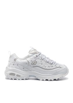 Sneakersy Skechers D'lites Glamour Feels 13087/WSL Biały ze sklepu eobuwie.pl w kategorii Buty sportowe damskie - zdjęcie 184801629