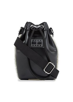 Tommy Jeans Torebka na telefon Tjw Cosy Up Phone Pouch Sherpa AW0AW15439 Czarny ze sklepu MODIVO w kategorii Etui - zdjęcie 184801838