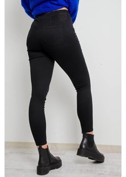 CZARNE SPODNIE Z ZAMKIEM Z BOKU- WYSOKI STAN ze sklepu olika.com.pl w kategorii Spodnie damskie - zdjęcie 184809347