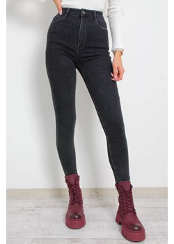 SPODNIE JEANSOWE SKINNY Z BARDZO WYSOKIM STANEM- CIMNOSZARE ze sklepu olika.com.pl w kategorii Jeansy damskie - zdjęcie 184809376