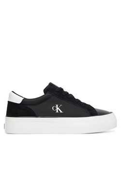 Sneakersy Calvin Klein Jeans Vulc Flatform Mg Nylon Mix YW0YW01896 Czarny ze sklepu eobuwie.pl w kategorii Buty sportowe damskie - zdjęcie 184810247