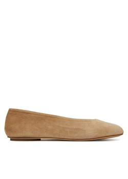 Baleriny Weekend Max Mara Todisuede 2525526074600 Beżowy ze sklepu eobuwie.pl w kategorii Balerinki - zdjęcie 184810258