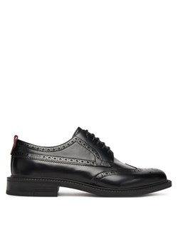 HUGO Półbuty Lysander 50548655 Czarny ze sklepu MODIVO w kategorii Buty eleganckie męskie - zdjęcie 184811768