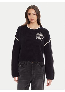 PINKO Sweter Alicudi 105397 A2PK Granatowy Regular Fit ze sklepu MODIVO w kategorii Swetry damskie - zdjęcie 184811775