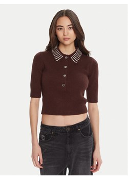 PINKO Sweter Emilia 105745 A2S4 Brązowy Regular Fit ze sklepu MODIVO w kategorii Swetry damskie - zdjęcie 184811799