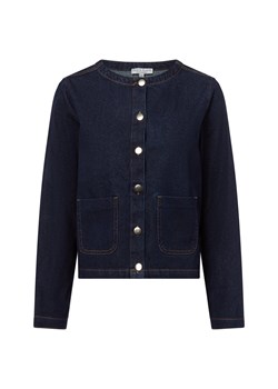 Marie Lund Damska bluzka dżinsowa Kobiety Bawełna granatowy jednolity ze sklepu vangraaf w kategorii Kurtki damskie - zdjęcie 184813329
