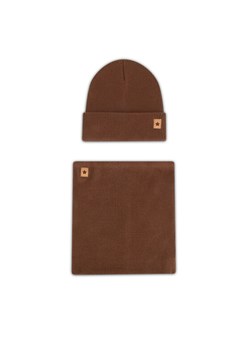 Komplet czapka i komin Action Boy 8KF-002-AW24 Brązowy ze sklepu eobuwie.pl w kategorii Czapki dziecięce - zdjęcie 184819828