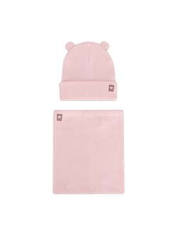 Komplet czapka i komin Nelli Blu 7KF-001-AW24 Różowy ze sklepu eobuwie.pl w kategorii Czapki dziecięce - zdjęcie 184819829