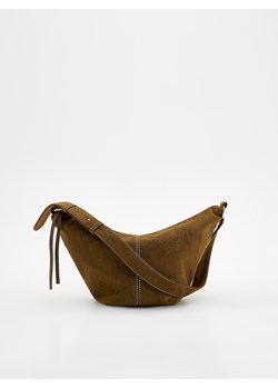 Reserved - Torebka crossbody z imitacji zamszu - zielony - id: 344CN-87X - marki Reserved - 184820438 Reserved - Torebka crossbody z imitacji zamszu - zielony ze sklepu Reserved w kategorii Listonoszki - zdjęcie 184820438