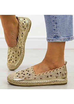 Złote espadryle damskie, półbuty Potocki 16348 ze sklepu suzana.pl w kategorii Espadryle damskie - zdjęcie 184823666