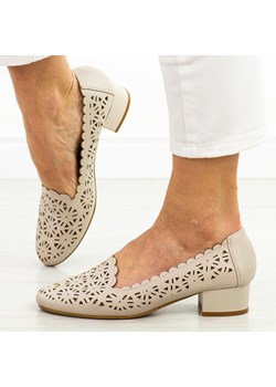 Ażurowe Wt czółenka damskie na obcasie M.Daszyński Sa200-1 ze sklepu suzana.pl w kategorii Czółenka - zdjęcie 184825765