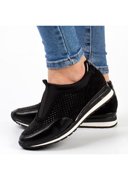Czarne sneakersy damskie, półbuty M.Daszyński 2169-3 ze sklepu suzana.pl w kategorii Buty sportowe damskie - zdjęcie 184826569