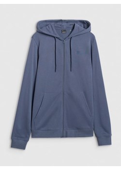 Męska bluza dresowa rozpinana z kapturem 4F 4FWMM00TSWSM1768 - granatowa ze sklepu Sportstylestory.com w kategorii Bluzy męskie - zdjęcie 184839625
