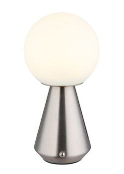 Globo lighting Lampa stołowa LED &quot;Sora&quot; w kolorze srebrnym - wys. 23,5 x Ø 12 cm ze sklepu Limango Polska w kategorii Oświetlenie - zdjęcie 184839865
