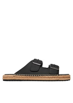 Tommy Hilfiger Espadryle Flex Jutte Hilfiger Lth Sandal FM0FM05646 Czarny ze sklepu MODIVO w kategorii Espadryle męskie - zdjęcie 184840779