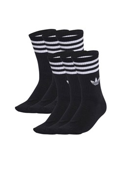 adidas Zestaw 6 par wysokich skarpet unisex 3-Stripes JV7411 Czarny ze sklepu MODIVO w kategorii Skarpetki damskie - zdjęcie 184842039