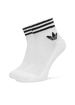 adidas Zestaw 3 par wysokich skarpet unisex 3-Stripes JV7435 Biały ze sklepu MODIVO w kategorii Skarpetki damskie - zdjęcie 184842077