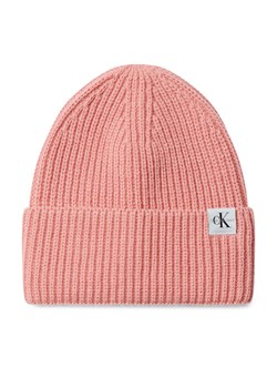 Calvin Klein Jeans Czapka Monogram Rib Beanie IU0IU00440 Różowy ze sklepu MODIVO w kategorii Czapki dziecięce - zdjęcie 184844089