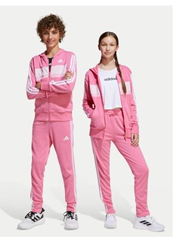 adidas Dres Seasonal Essentials Tiberio 3-Stripes French Terry JI6037 Różowy Regular Fit ze sklepu MODIVO w kategorii Dresy dziewczęce - zdjęcie 184844097