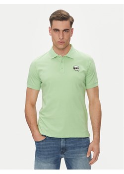 KARL LAGERFELD Polo 745710 552224 Zielony Regular Fit ze sklepu MODIVO w kategorii T-shirty męskie - zdjęcie 184844137
