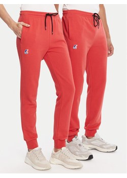K-Way Spodnie dresowe Bishop K31313W Czerwony Slim Fit ze sklepu MODIVO w kategorii Spodnie męskie - zdjęcie 184844166