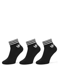 adidas Zestaw 3 par wysokich skarpet unisex 3-Stripes JV7436 Czarny ze sklepu MODIVO w kategorii Skarpetki damskie - zdjęcie 184844198