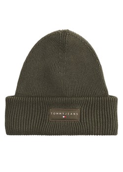 Czapka Tommy Jeans Tjm Linear Beanie AM0AM13666 Zielony ze sklepu eobuwie.pl w kategorii Czapki zimowe męskie - zdjęcie 184846337