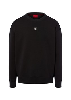 HUGO Bluza męska - Dettil Mężczyźni Bawełna czarny jednolity ze sklepu vangraaf w kategorii Bluzy męskie - zdjęcie 184848178