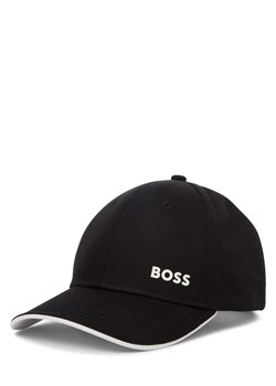 BOSS Green Męska czapka z daszkiem - pogrubiona Mężczyźni Bawełna czarny jednolity ze sklepu vangraaf w kategorii Czapki z daszkiem męskie - zdjęcie 184848179