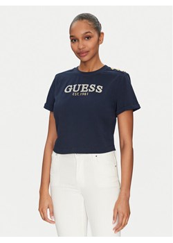 Guess T-Shirt W5GI15 K8FQ4 Granatowy Regular Fit ze sklepu MODIVO w kategorii Bluzki damskie - zdjęcie 184848848
