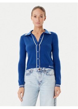Guess Jeans Kardigan W5YR32 Z3HO2 Niebieski Regular Fit ze sklepu MODIVO w kategorii Swetry damskie - zdjęcie 184848898