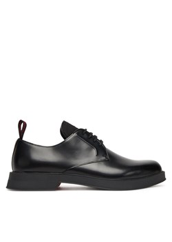 Półbuty HUGO Lenner Derb Lthf 50548550 Czarny ze sklepu eobuwie.pl w kategorii Buty eleganckie męskie - zdjęcie 184850926