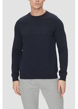 GUESS Granatowa męska bluza New Aldwin, Rozmiar M ze sklepu outfit.pl w kategorii Bluzy męskie - zdjęcie 184851885