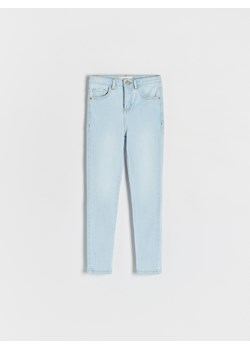 Reserved - Jeansy slim super high waist - niebieski ze sklepu Reserved w kategorii Spodnie dziewczęce - zdjęcie 184854047