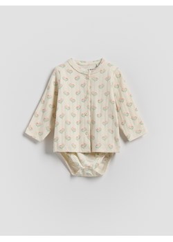 Reserved - Bawełniany komplet - złamana biel ze sklepu Reserved w kategorii Odzież dla niemowląt - zdjęcie 184854476