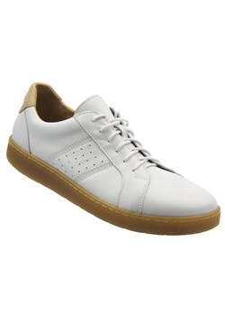 Barefoot skórzane minimalistyczne półbuty męskie białe Helios Komfort 829 ze sklepu ulubioneobuwie w kategorii Półbuty męskie - zdjęcie 184855466