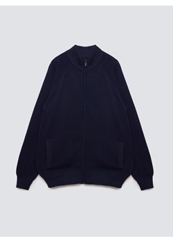 Sweter męski rozpinany ze stójką granatowy Nazar 403 ze sklepu Big Star w kategorii Swetry męskie - zdjęcie 184856718