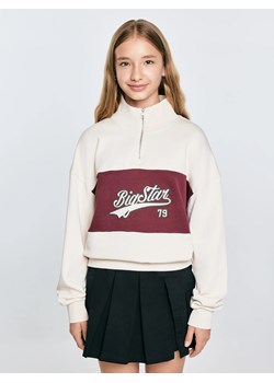 Bluza dziewczęca z krótkim zamkiem kremowa Rossalia 103 ze sklepu Big Star w kategorii Bluzy dziewczęce - zdjęcie 184856745