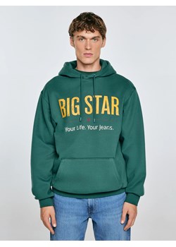Bluza męska z kapturem z logo BIG STAR zielona Ashlyno 304 ze sklepu Big Star w kategorii Bluzy męskie - zdjęcie 184856795