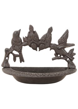 POSIWIO Poidełko w kolorze brązowym dla ptaków - 20 x 15,5 x 10 cm ze sklepu Limango Polska w kategorii Dekoracje i akcesoria ogrodowe - zdjęcie 184857486