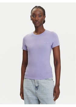 Tommy Jeans T-Shirt Linear DW0DW21164 Fioletowy Slim Fit ze sklepu MODIVO w kategorii Bluzki damskie - zdjęcie 184857939