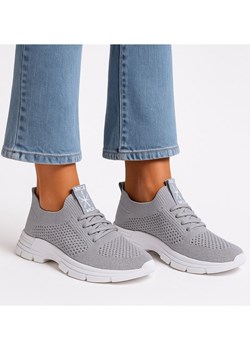 Szare wsuwane buty sportowe /G5-2 16136 T280/ ze sklepu Pantofelek24.pl w kategorii Buty sportowe damskie - zdjęcie 184859005