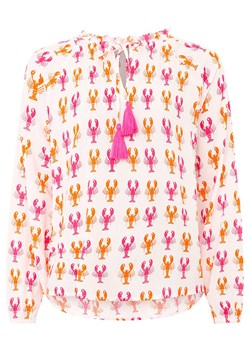 Zwillingsherz Bluzka &quot;Lobster&quot; w kolorze biało-różowo-pomarańczowym ze sklepu Limango Polska w kategorii Bluzki damskie - zdjęcie 184859707