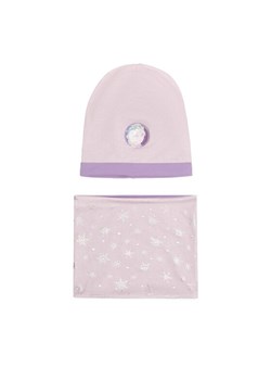Komplet czapka i komin Frozen ACCCS-AW23-36DFR Fioletowy ze sklepu eobuwie.pl w kategorii Czapki dziecięce - zdjęcie 184859777